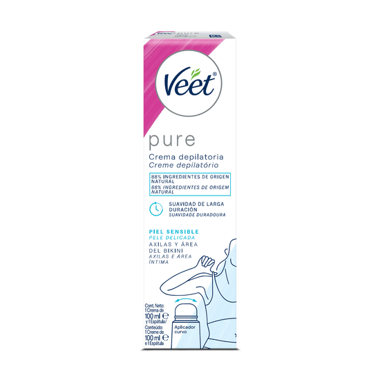 Veet Pure Crema Depilatoria Axilas y Àrea del Bikini Piel Sensible