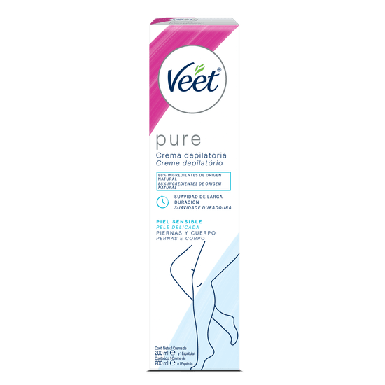 Veet Pure Crema Depilatoria Corporal Piel Sensible